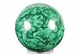Flowery, Polished Malachite Sphere - DR Congo #241959-1